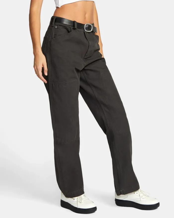 RVCA Pants Ballin Chain Woven Pants Faded Black 8211 Women