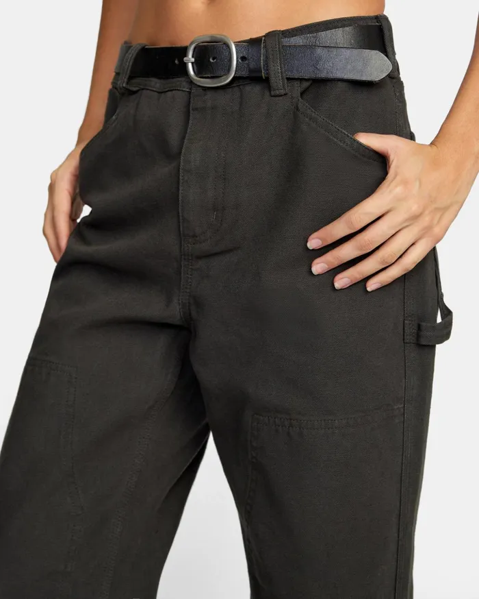RVCA Pants Ballin Chain Woven Pants Faded Black 8211 Women