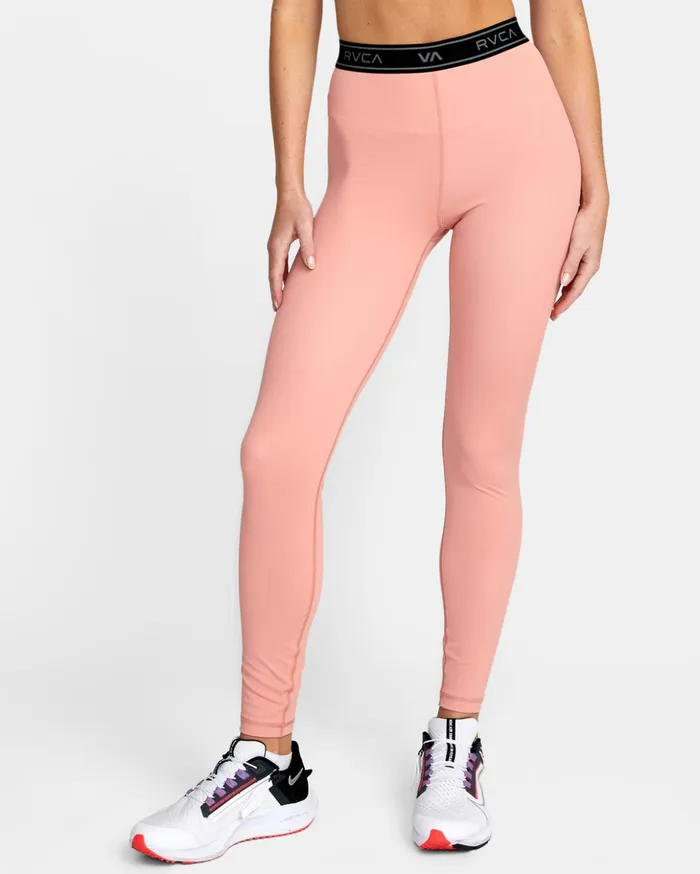 RVCA Pants Base Workout Leggings Rose 8211 Women
