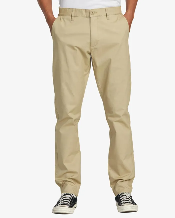RVCA Pants Daggers Tech Technical Chinos Khaki 8211 Men