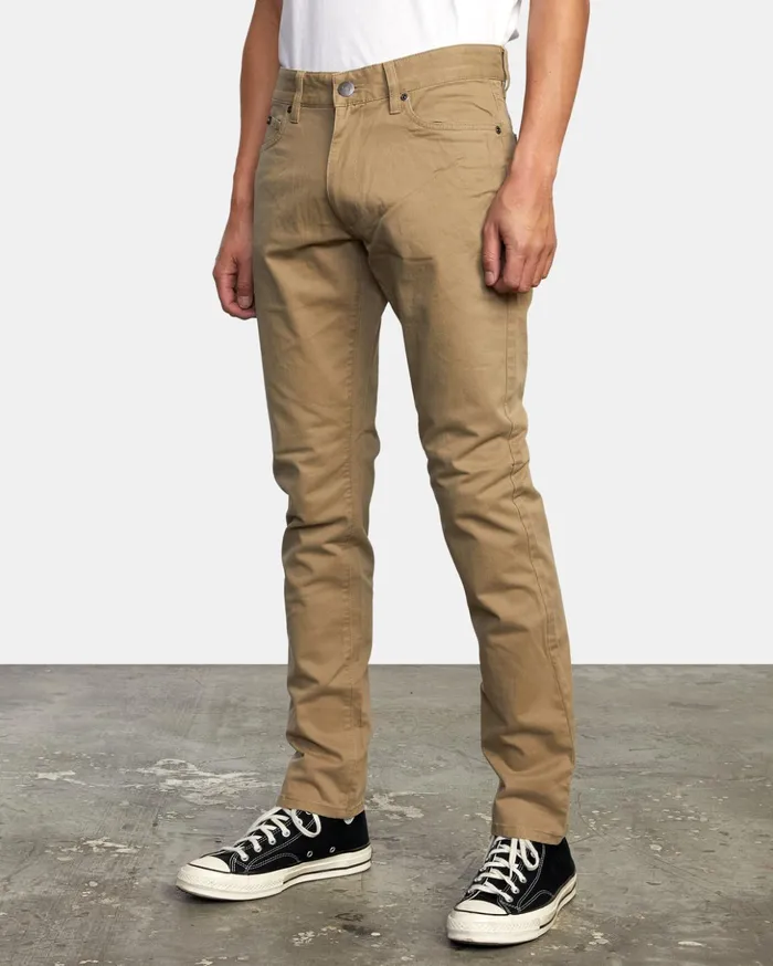 RVCA Pants Daggers Twill Slim Fit Pants Wood 8211 Men