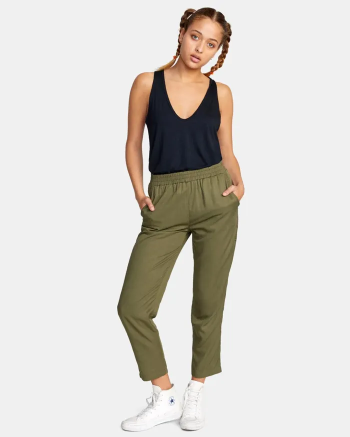 RVCA Pants New Yume Beach Pants Dark Olive 8211 Women