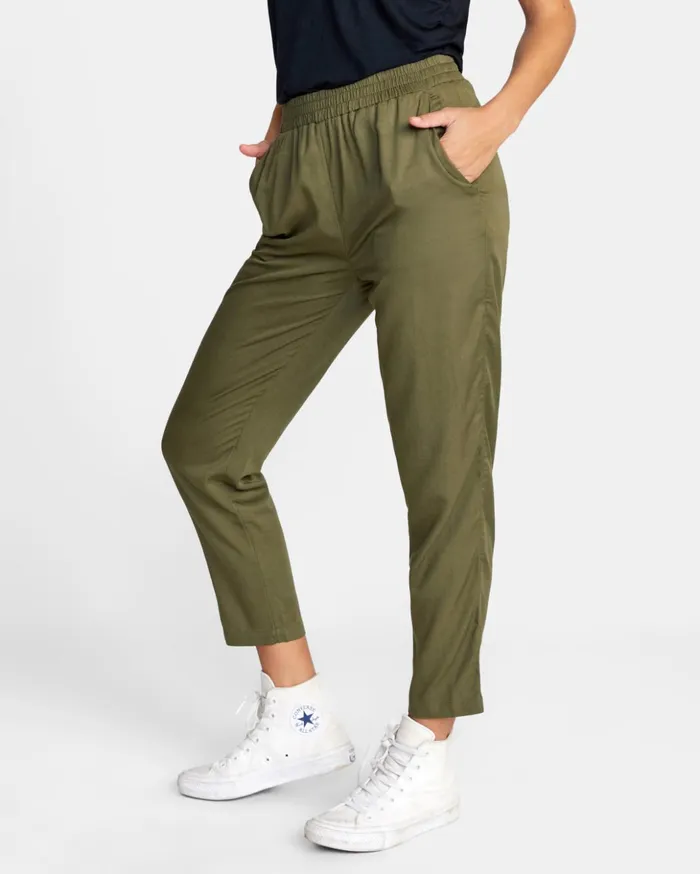 RVCA Pants New Yume Beach Pants Dark Olive 8211 Women
