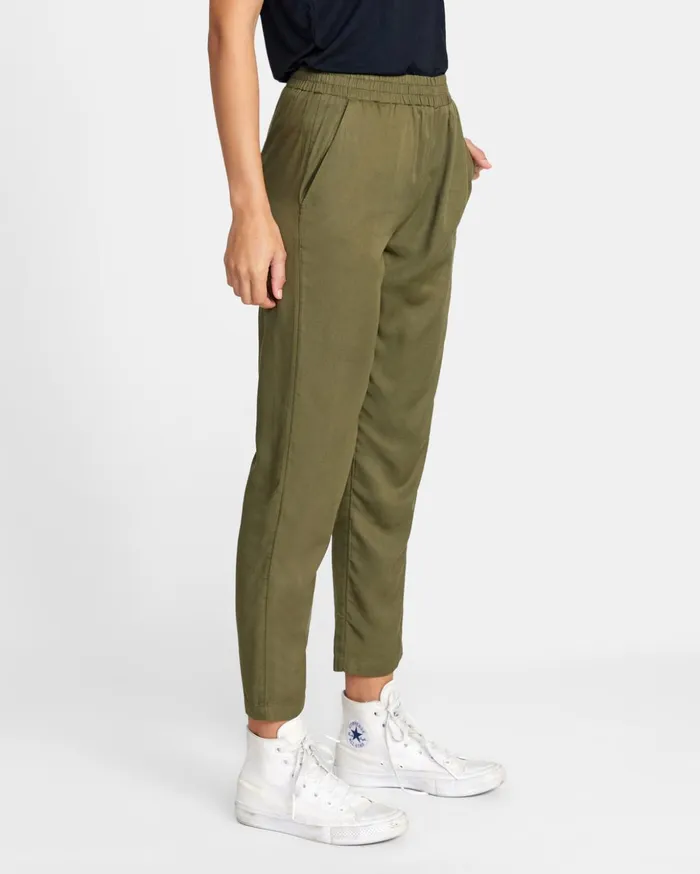 RVCA Pants New Yume Beach Pants Dark Olive 8211 Women