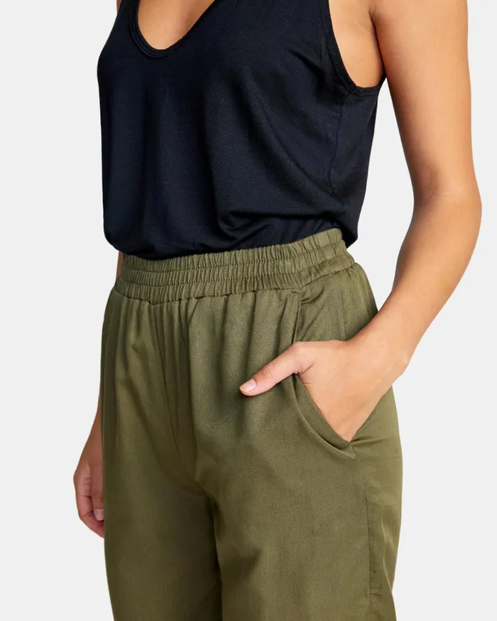RVCA Pants New Yume Beach Pants Dark Olive 8211 Women