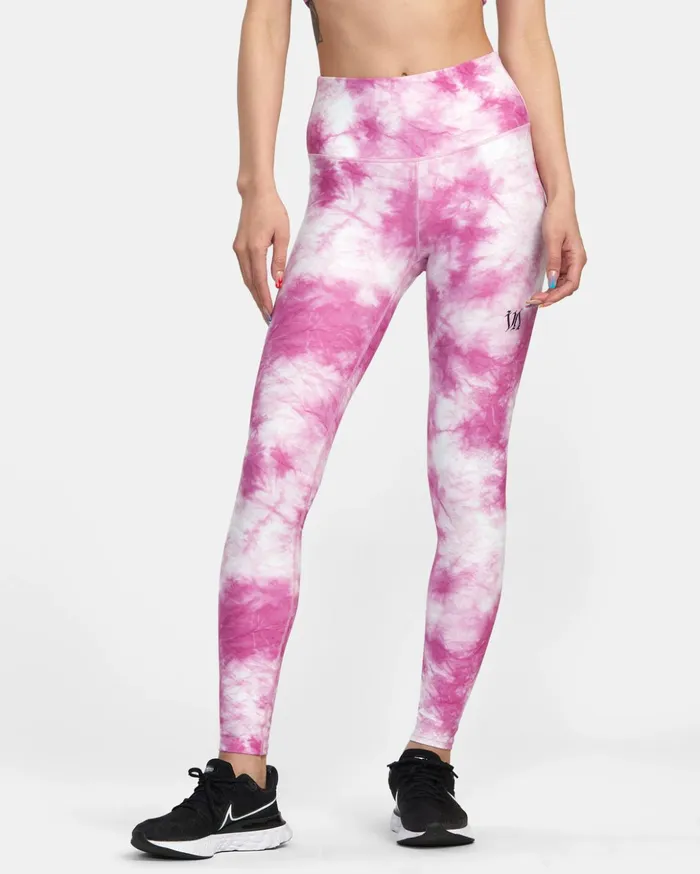 RVCA Pants Thug Rose Essential High Waist Leggings Rose Pink 8211 Women