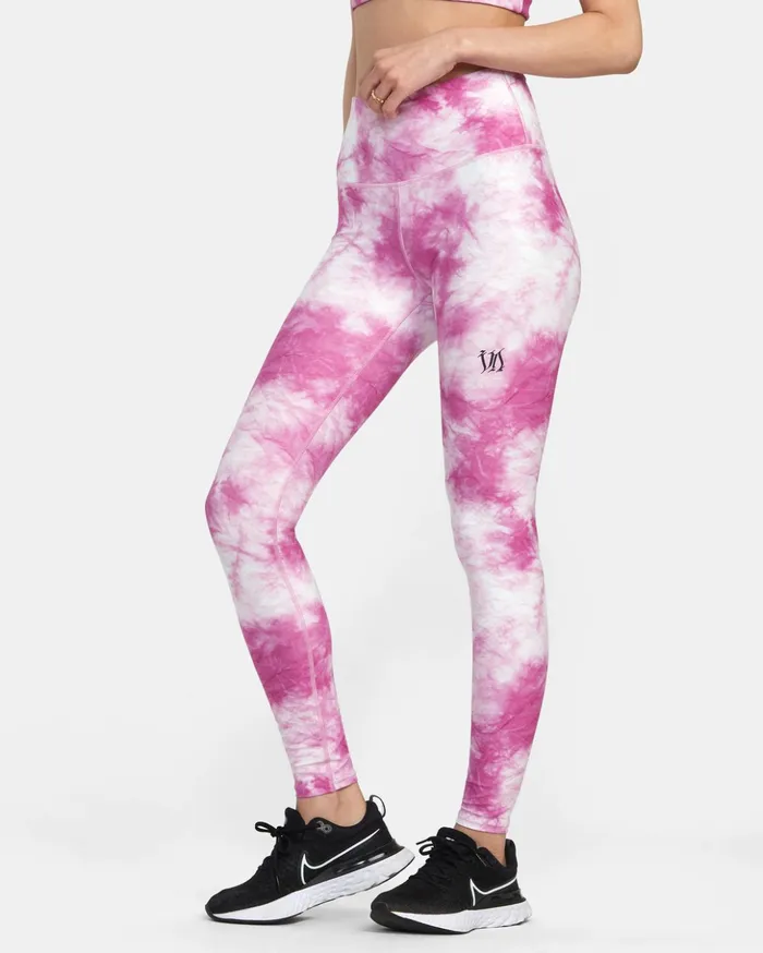 RVCA Pants Thug Rose Essential High Waist Leggings Rose Pink 8211 Women