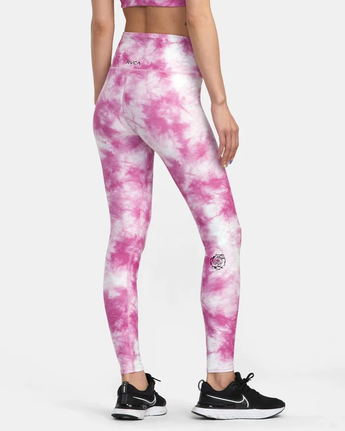 RVCA Pants Thug Rose Essential High Waist Leggings Rose Pink 8211 Women