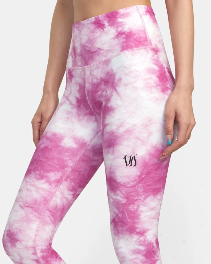 RVCA Pants Thug Rose Essential High Waist Leggings Rose Pink 8211 Women