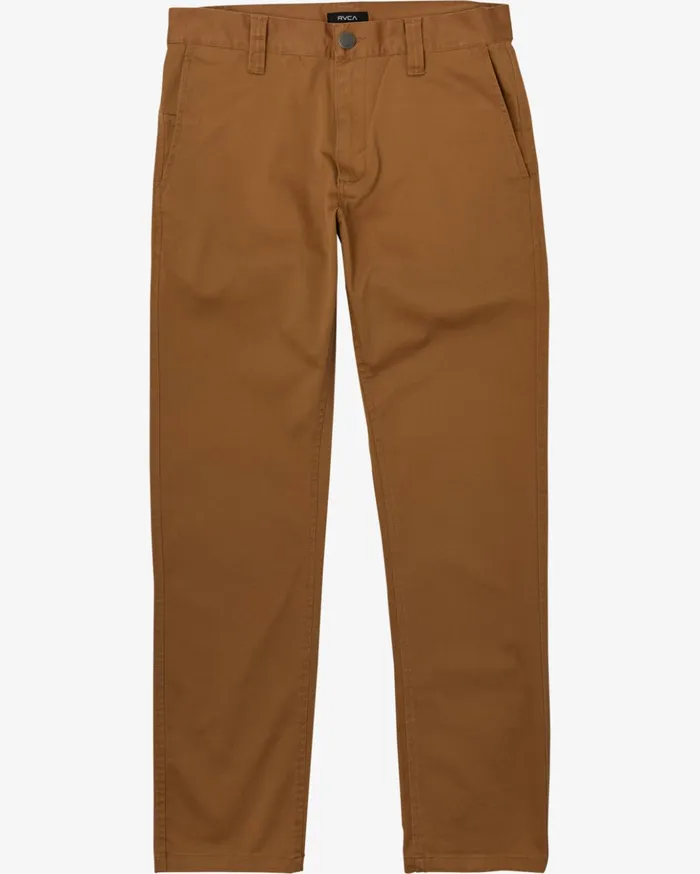 RVCA Pants Weekend Stretch Pants Camel 8211 Men