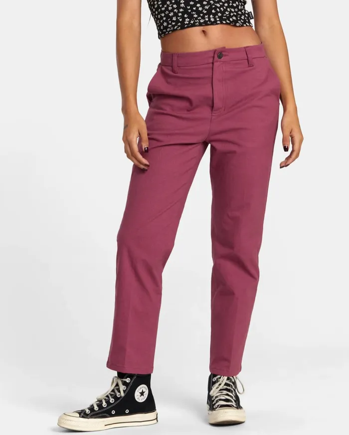 RVCA Pants Weekend Stretch Pants Mulberry 8211 Women