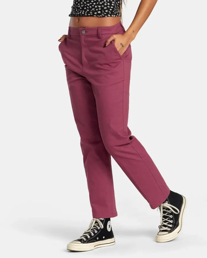 RVCA Pants Weekend Stretch Pants Mulberry 8211 Women