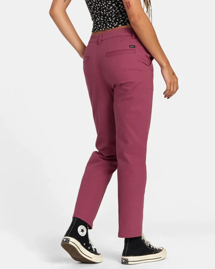 RVCA Pants Weekend Stretch Pants Mulberry 8211 Women