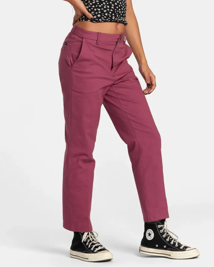 RVCA Pants Weekend Stretch Pants Mulberry 8211 Women