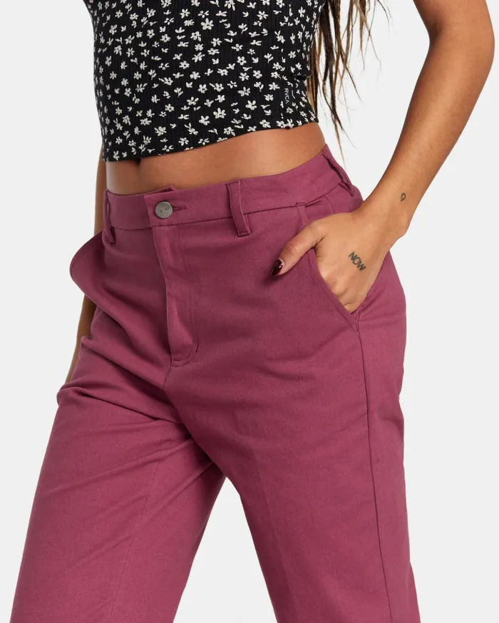 RVCA Pants Weekend Stretch Pants Mulberry 8211 Women