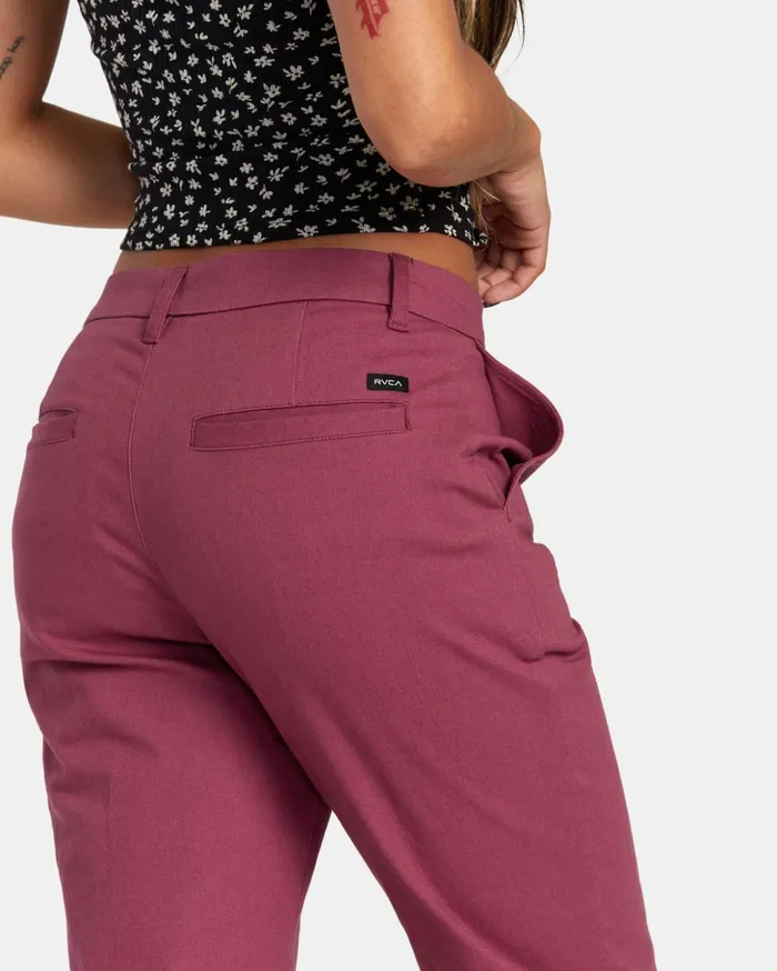 RVCA Pants Weekend Stretch Pants Mulberry 8211 Women