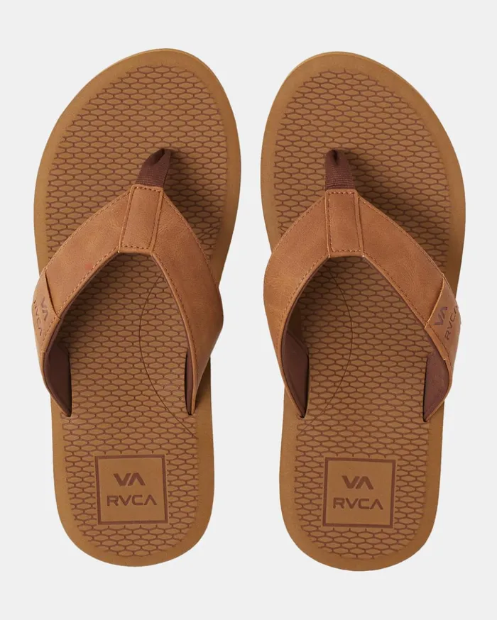 RVCA Sandals Sandbar Flip Flops Tan 8211 Men