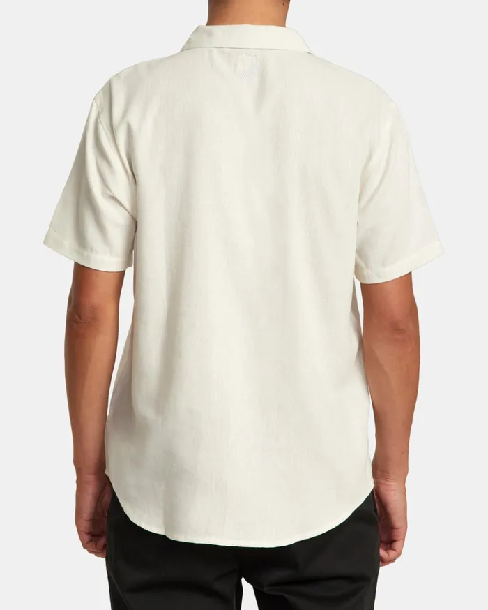 RVCA Shirts Flannels Recession Collection Day Shift Short Sleeve Shirt Silver Bleach 8211 Men RVCA Shirts Flannels Recession Collection Day Shift Short Sleeve Shirt Silver Bleach 8211 Men