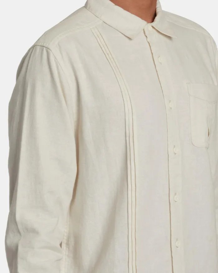 RVCA Shirts Flannels Spun Spirit Studio Long Sleeve Shirt Natural 8211 MenWomen RVCA Shirts Flannels Spun Spirit Studio Long Sleeve Shirt Natural 8211 MenWomen