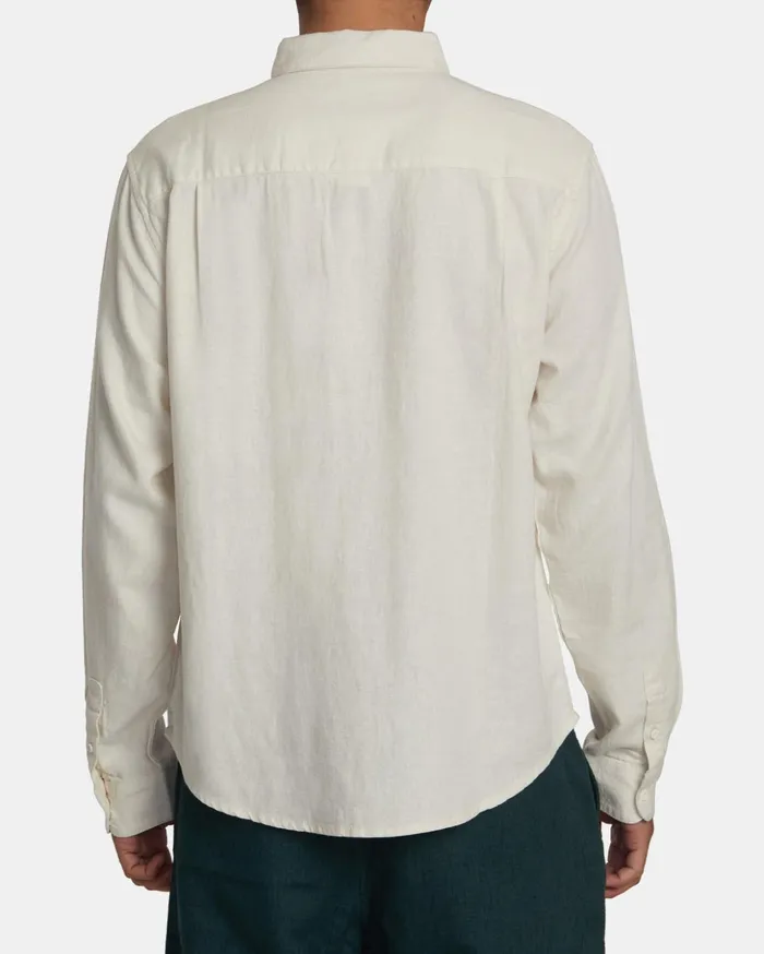 RVCA Shirts Flannels Spun Spirit Studio Long Sleeve Shirt Natural 8211 MenWomen RVCA Shirts Flannels Spun Spirit Studio Long Sleeve Shirt Natural 8211 MenWomen