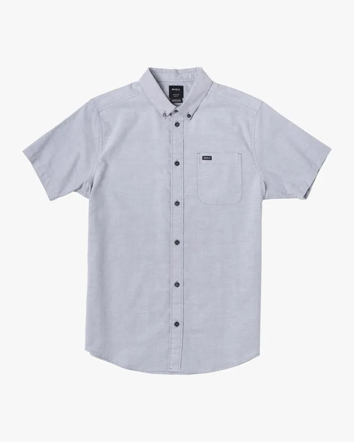 RVCA Shirts Flannels Thatll Do Stretch Short Sleeve Shirt Pavement 8211 Men