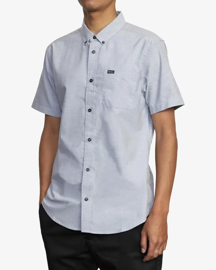 RVCA Shirts Flannels Thatll Do Stretch Short Sleeve Shirt Pavement 8211 Men