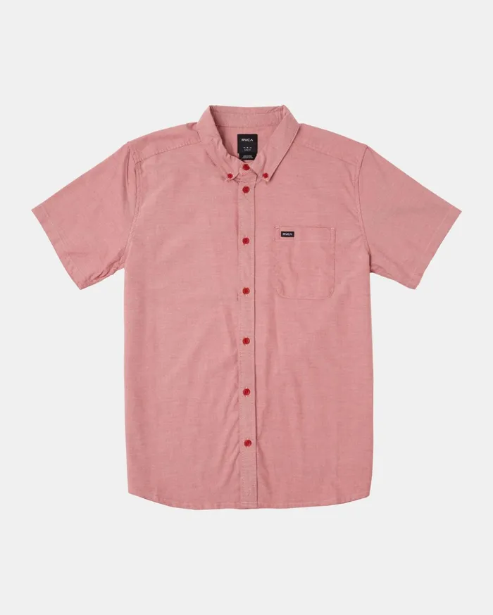 RVCA Shirts Flannels Thatll Do Stretch Short Sleeve Shirt Scarlett 8211 Men