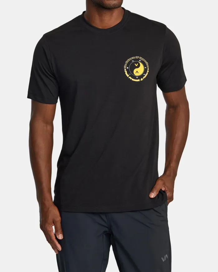 RVCA Short Sleeves Circle Of Balance TShirt Black 8211 Men