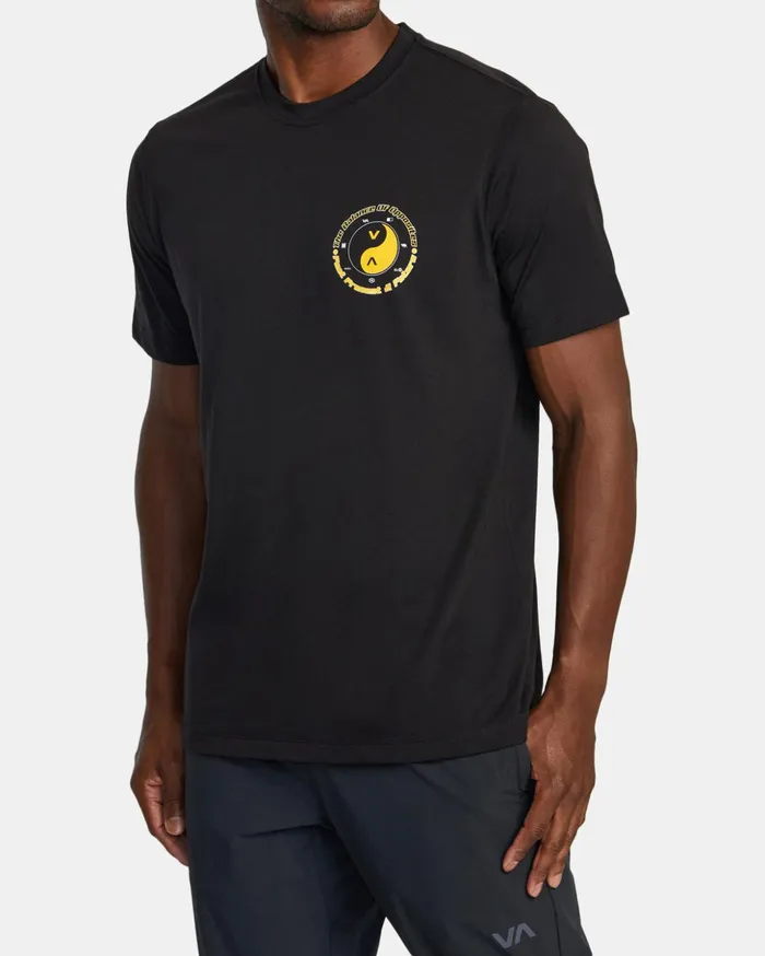 RVCA Short Sleeves Circle Of Balance TShirt Black 8211 Men