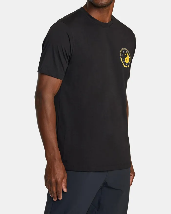 RVCA Short Sleeves Circle Of Balance TShirt Black 8211 Men