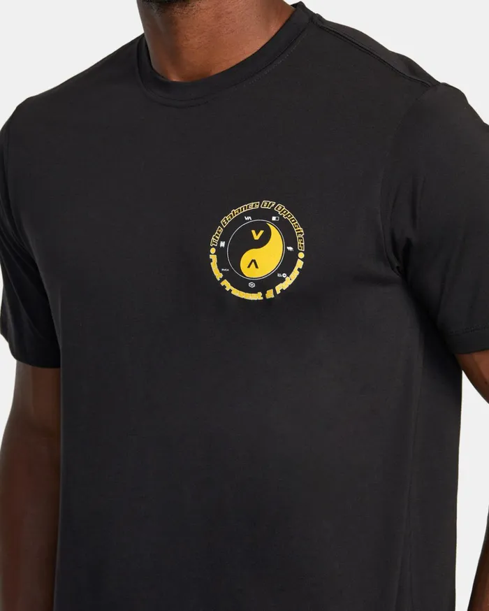 RVCA Short Sleeves Circle Of Balance TShirt Black 8211 Men