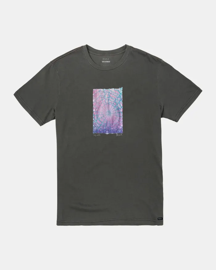 RVCA Short Sleeves Colin Sussingham Sag Web Tee Pirate Black 8211 Men