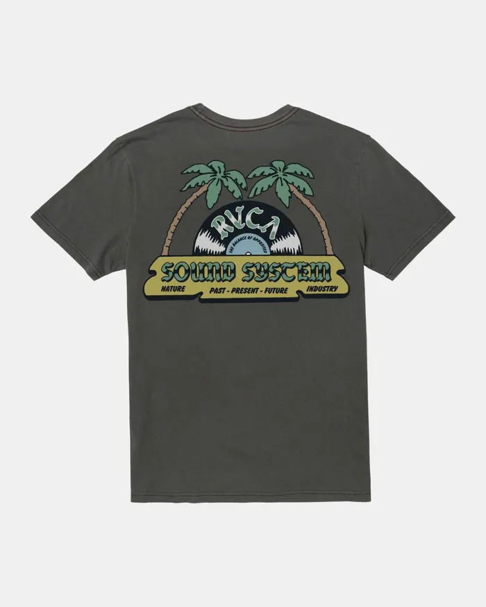 RVCA Short Sleeves Dance Haul TShirt Pirate Black 8211 Men