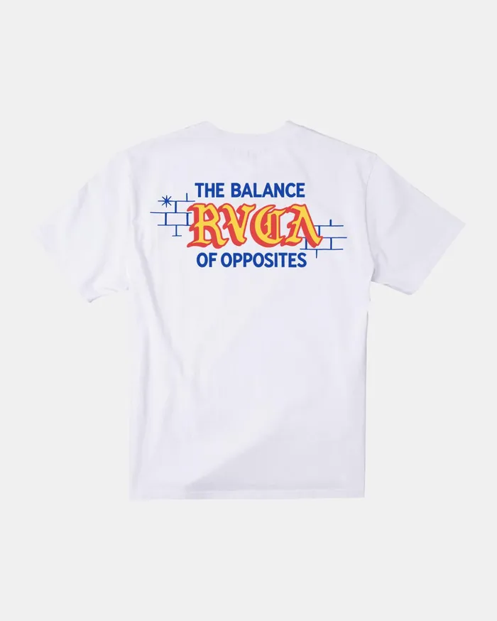 RVCA Short Sleeves Del Toro TShirt White 8211 Men