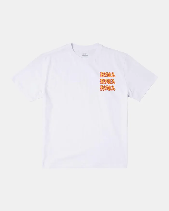 RVCA Short Sleeves Del Toro TShirt White 8211 Men