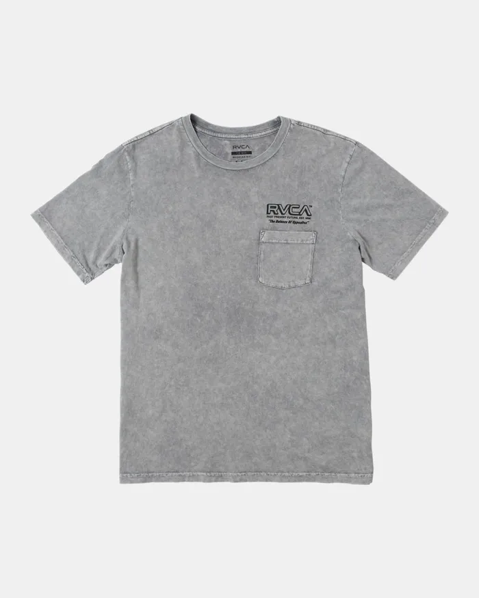 RVCA Short Sleeves Foreman TShirt Light Grey Shock Wash 8211 Men