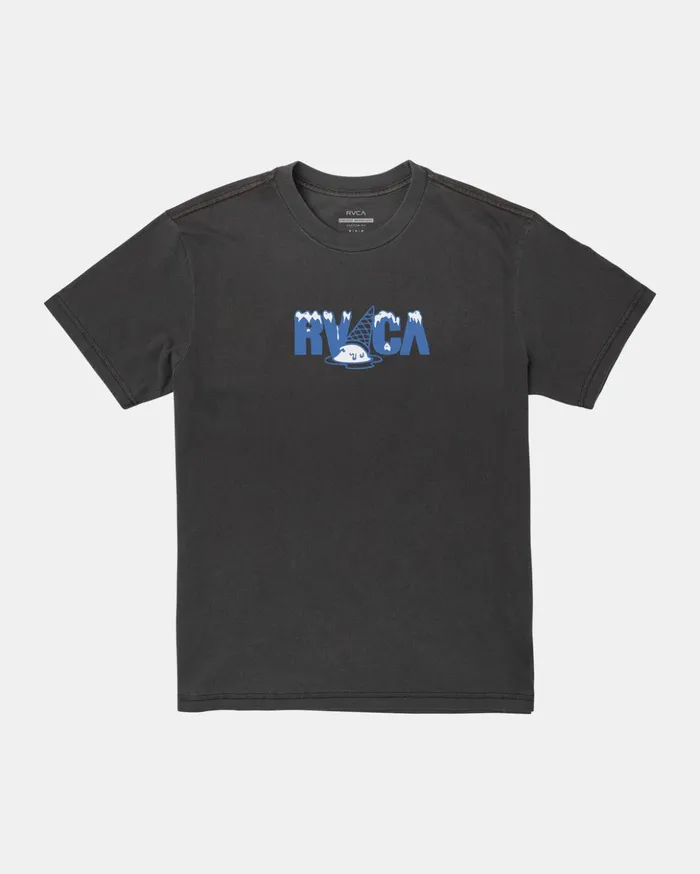 RVCA Short Sleeves Melted TShirt Black 8211 Men