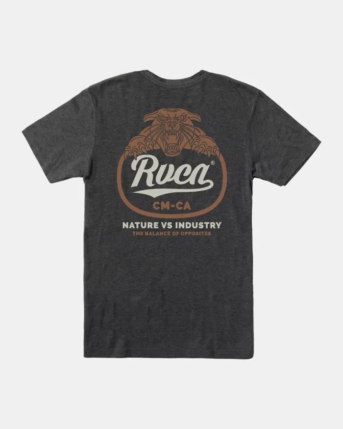 RVCA Short Sleeves Pantero TShirt Black 8211 Men