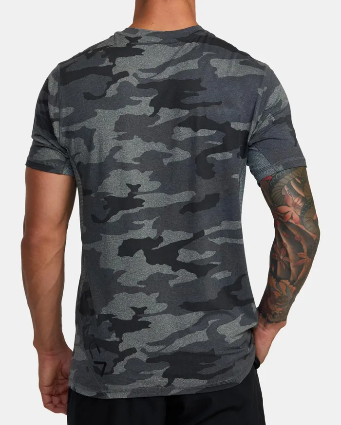 RVCA Short Sleeves Sport Vent Performance Tee Camo 8211 Men