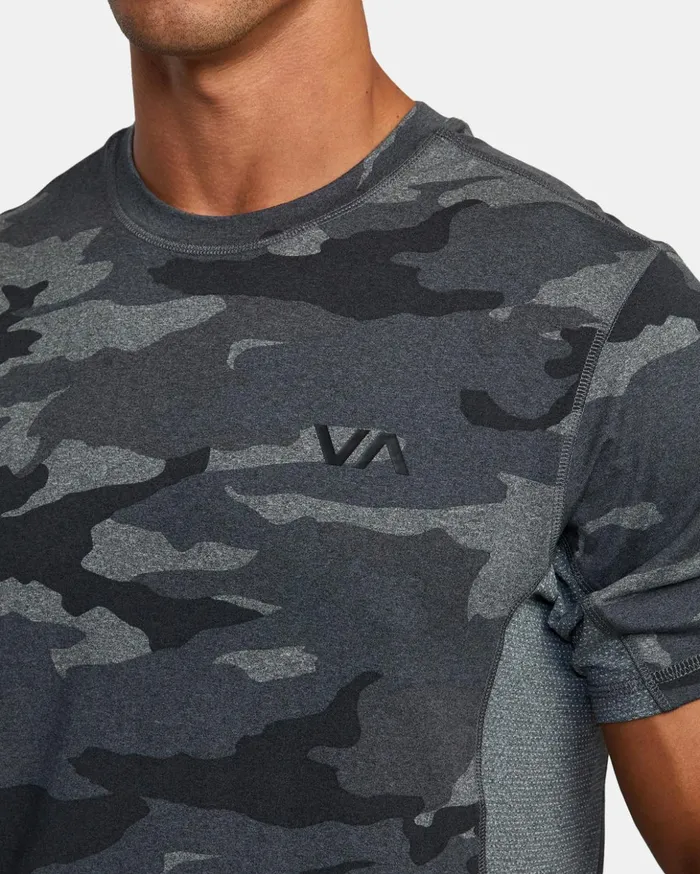 RVCA Short Sleeves Sport Vent Performance Tee Camo 8211 Men