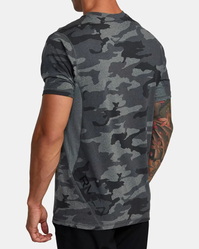 RVCA Short Sleeves Sport Vent Performance Tee Camo 8211 Men