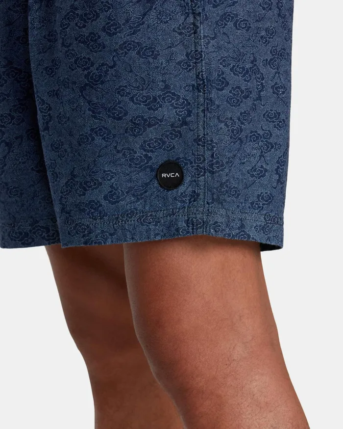 RVCA Shorts Hybrids Escape Dragon 17034 Elastic Shorts Blue 8211 Men