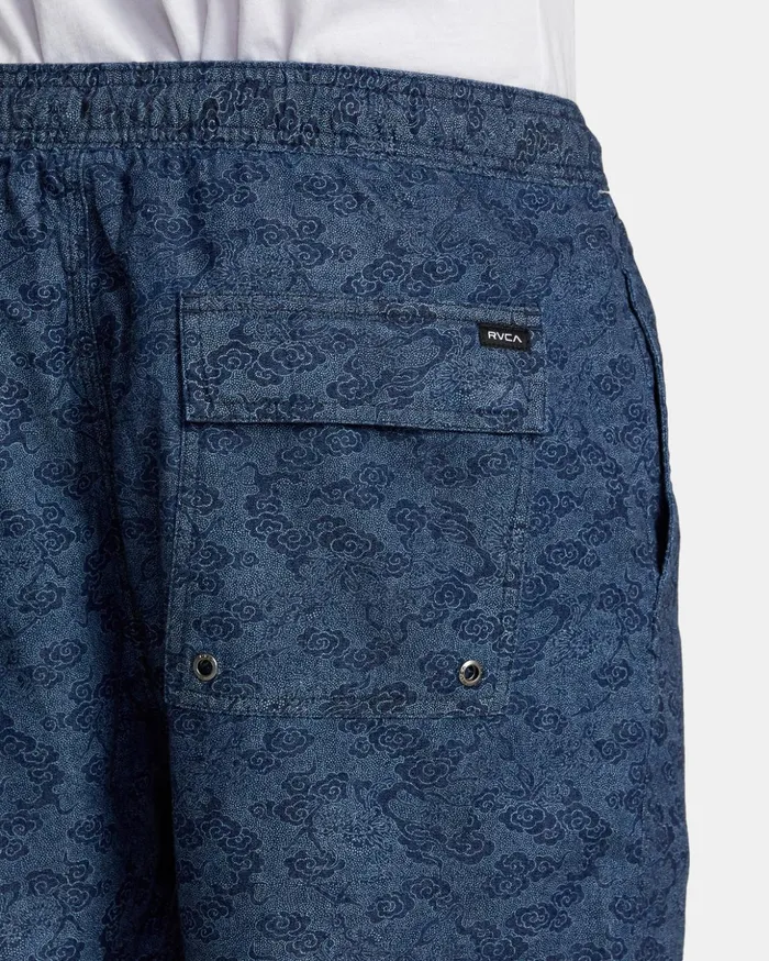 RVCA Shorts Hybrids Escape Dragon 17034 Elastic Shorts Blue 8211 Men