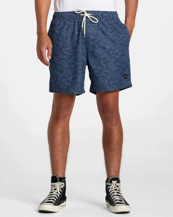 RVCA Shorts Hybrids Escape Dragon 17034 Elastic Shorts Blue 8211 Men