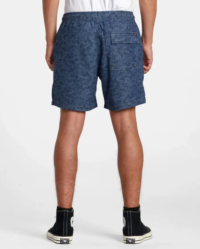 RVCA Shorts Hybrids Escape Dragon 17034 Elastic Shorts Blue 8211 Men