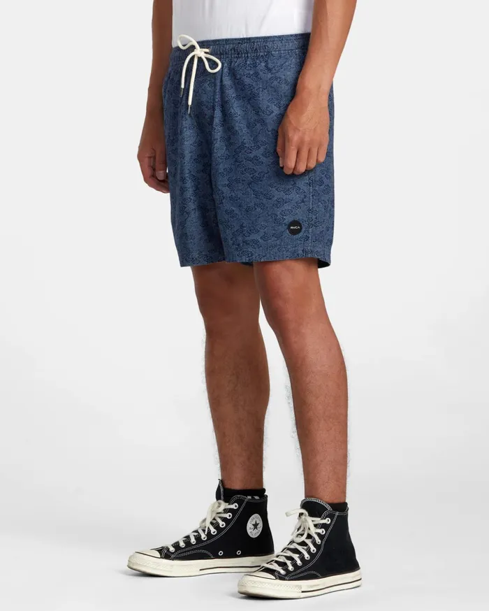 RVCA Shorts Hybrids Escape Dragon 17034 Elastic Shorts Blue 8211 Men