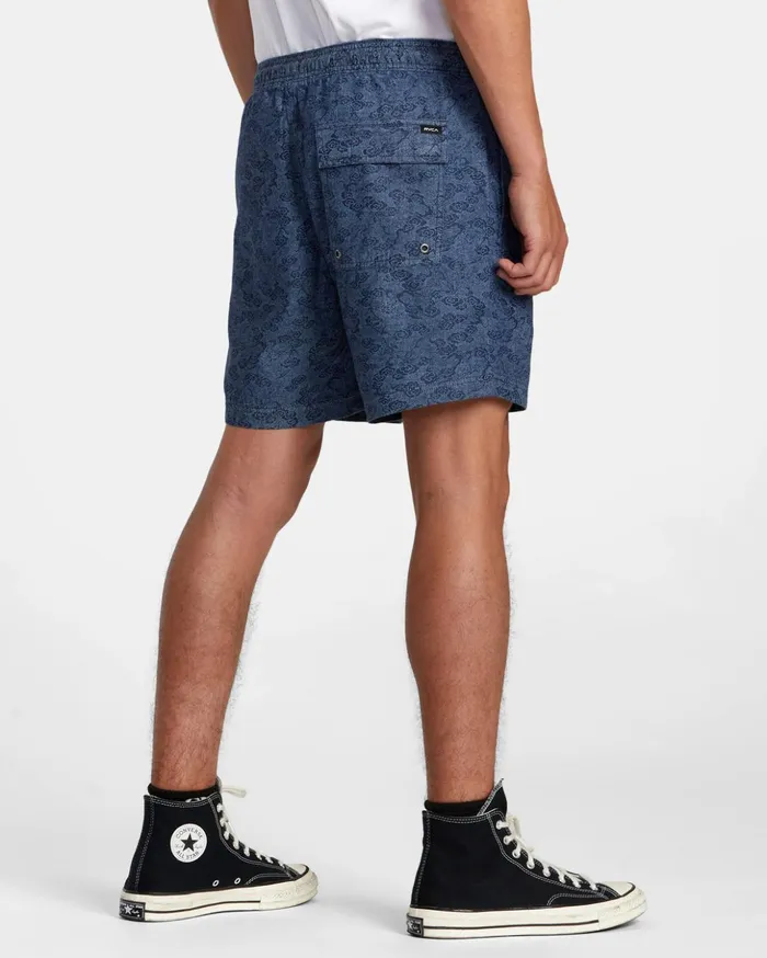 RVCA Shorts Hybrids Escape Dragon 17034 Elastic Shorts Blue 8211 Men