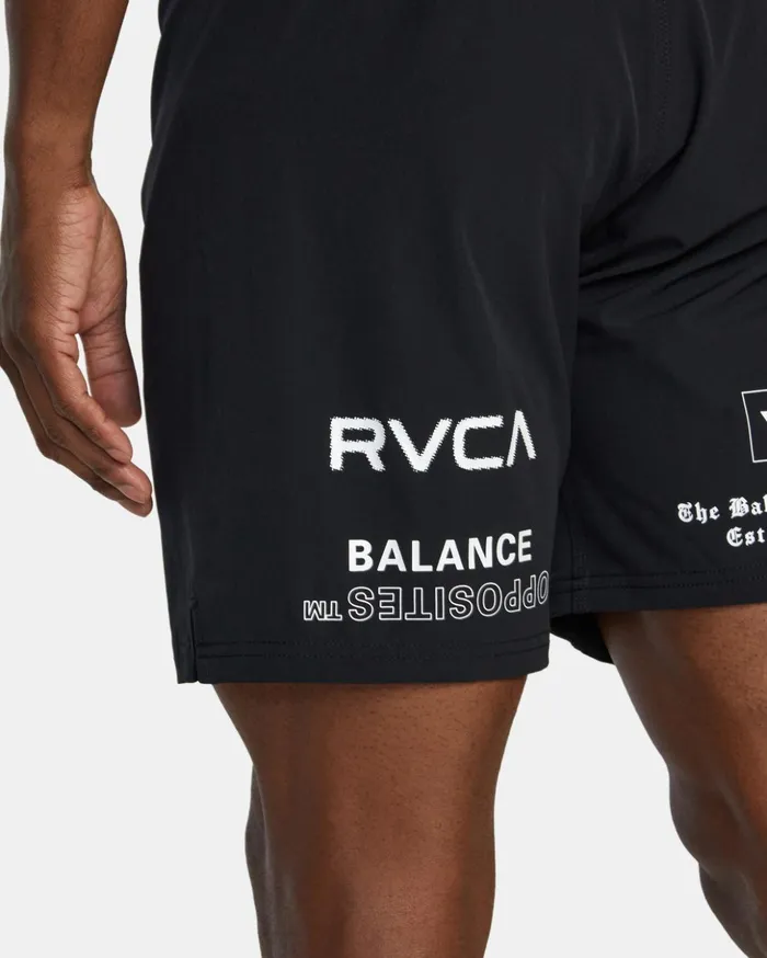 RVCA Shorts Hybrids Fight Scrapper Elastic Waist Walkshorts 15034 Black All Brand 2 8211 Men