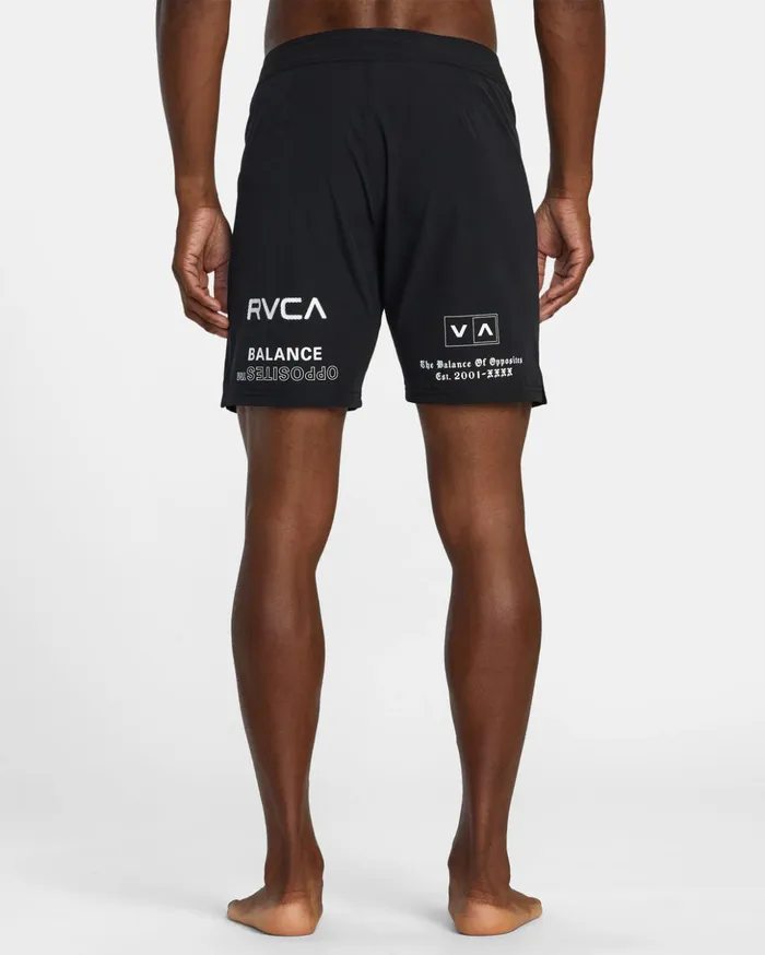 RVCA Shorts Hybrids Fight Scrapper Elastic Waist Walkshorts 15034 Black All Brand 2 8211 Men