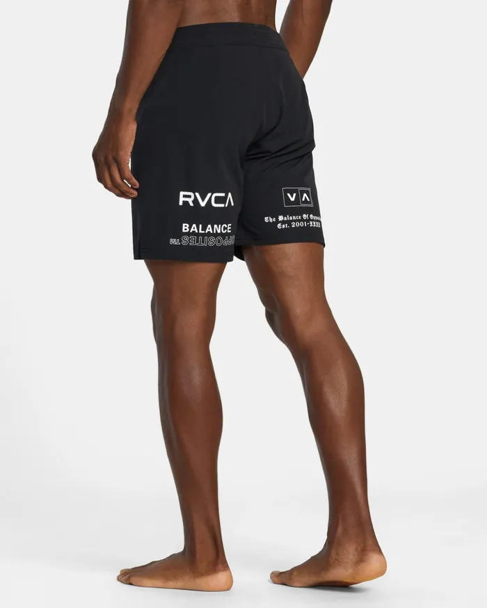 RVCA Shorts Hybrids Fight Scrapper Elastic Waist Walkshorts 15034 Black All Brand 2 8211 Men